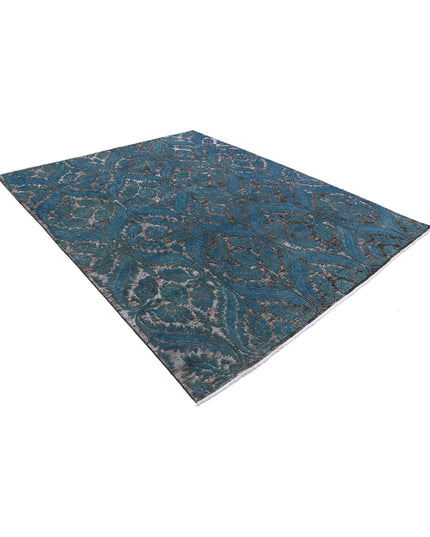 Onyx 7' 11" X 9' 11" Hand Knotted Wool Rug 7' 11" X 9' 11" (241 X 302) / Blue / Wool