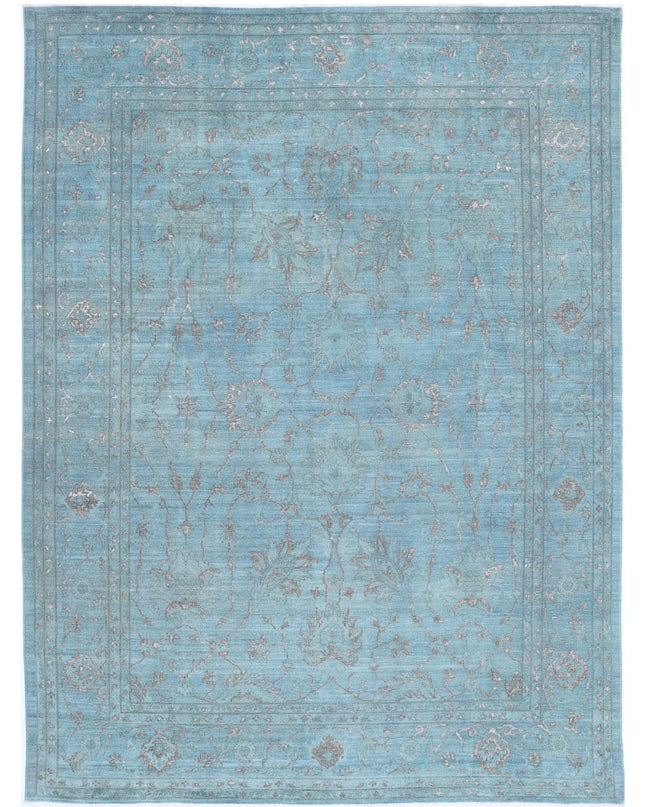 Onyx 8' 10" X 11' 10" Hand Knotted Wool Rug 8' 10" X 11' 10" (269 X 361) / Green / Wool