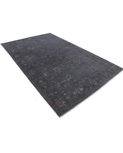 Onyx 6' 3" X 10' 1" Hand Knotted Wool Rug 6' 3" X 10' 1" (191 X 307) / Grey / Wool