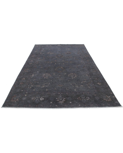 Onyx 6' 3" X 10' 1" Hand Knotted Wool Rug 6' 3" X 10' 1" (191 X 307) / Grey / Wool