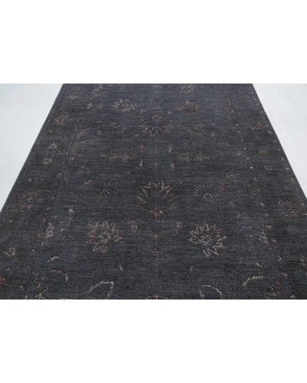 Onyx 6' 3" X 10' 1" Hand Knotted Wool Rug 6' 3" X 10' 1" (191 X 307) / Grey / Wool