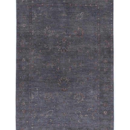 Onyx 6' 3" X 10' 1" Hand Knotted Wool Rug 6' 3" X 10' 1" (191 X 307) / Grey / Wool