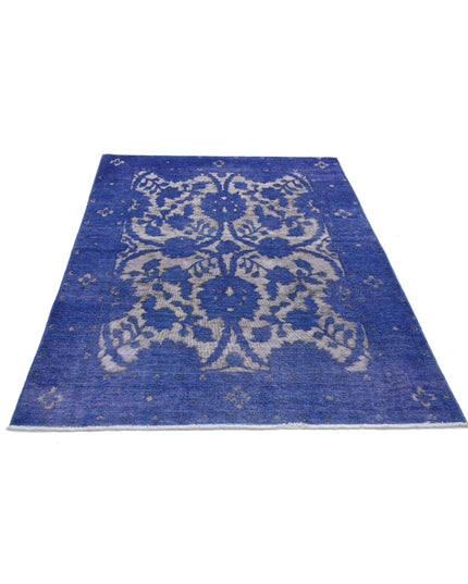 Onyx 4' 6" X 6' 6" Hand Knotted Wool Rug 4' 6" X 6' 6" (137 X 198) / Purple / Wool