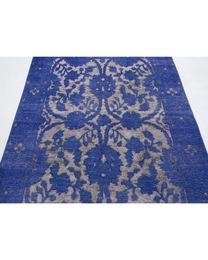 Onyx 4' 6" X 6' 6" Hand Knotted Wool Rug 4' 6" X 6' 6" (137 X 198) / Purple / Wool