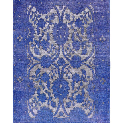 Onyx 4' 6" X 6' 6" Hand Knotted Wool Rug 4' 6" X 6' 6" (137 X 198) / Purple / Wool