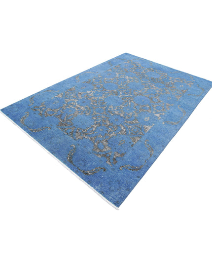 Onyx 5' 10" X 8' 8" Hand Knotted Wool Rug 5' 10" X 8' 8" (178 X 264) / Blue / Wool