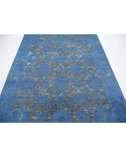 Onyx 5' 10" X 8' 8" Hand Knotted Wool Rug 5' 10" X 8' 8" (178 X 264) / Blue / Wool