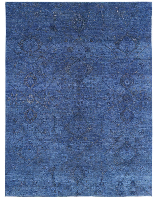 Onyx 8' 0" X 10' 8" Hand Knotted Wool Rug 8' 0" X 10' 8" (244 X 325) / Blue / Wool