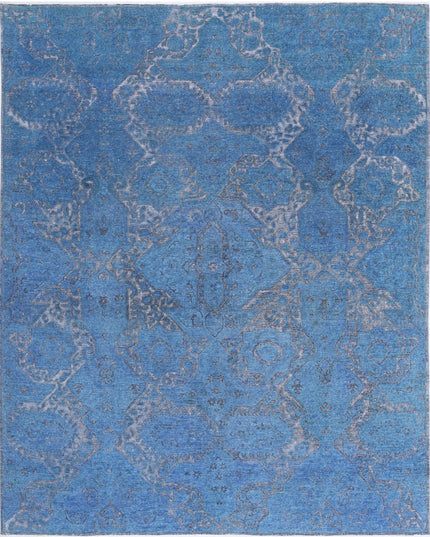 Onyx 7' 8" X 9' 5" Hand Knotted Wool Rug 7' 8" X 9' 5" (234 X 287) / Blue / Wool