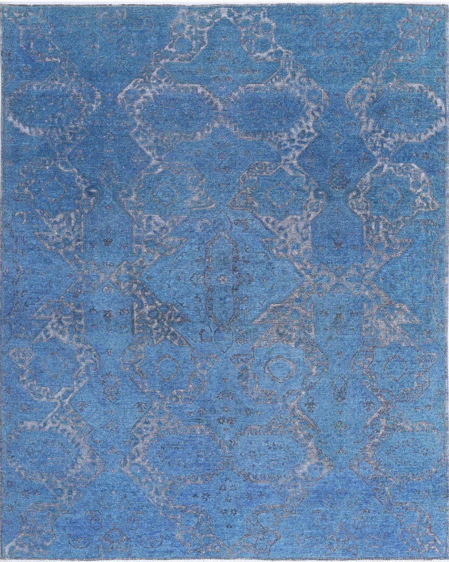 Onyx 7' 8" X 9' 5" Hand Knotted Wool Rug 7' 8" X 9' 5" (234 X 287) / Blue / Wool