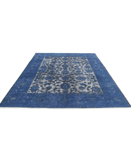 Onyx 7' 8" X 9' 5" Hand Knotted Wool Rug 7' 8" X 9' 5" (234 X 287) / Blue / Wool