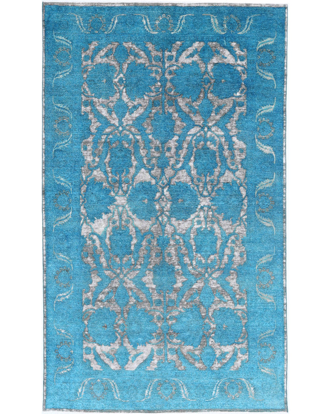 Onyx 5' 10" X 10' 2" Hand Knotted Wool Rug 5' 10" X 10' 2" (178 X 310) / Blue / Wool