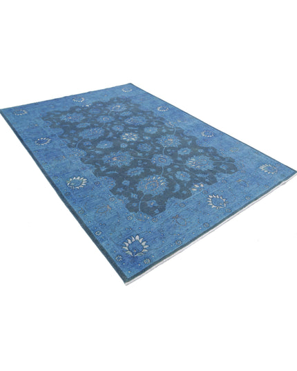 Onyx 6' 1" X 8' 7" Hand Knotted Wool Rug 6' 1" X 8' 7" (185 X 262) / Blue / Wool