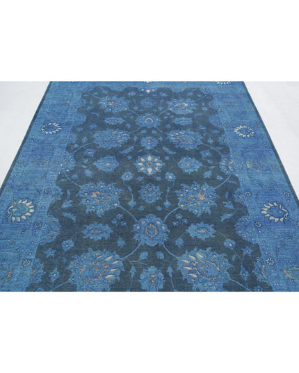 Onyx 6' 1" X 8' 7" Hand Knotted Wool Rug 6' 1" X 8' 7" (185 X 262) / Blue / Wool
