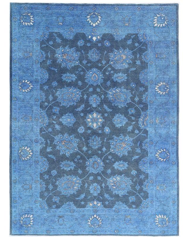 Onyx 6' 1" X 8' 7" Hand Knotted Wool Rug 6' 1" X 8' 7" (185 X 262) / Blue / Wool