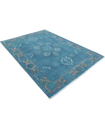 Onyx 5' 11" X 8' 6" Hand Knotted Wool Rug 5' 11" X 8' 6" (180 X 259) / Blue / Wool