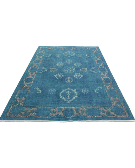 Onyx 5' 11" X 8' 6" Hand Knotted Wool Rug 5' 11" X 8' 6" (180 X 259) / Blue / Wool