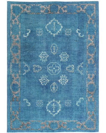 Onyx 5' 11" X 8' 6" Hand Knotted Wool Rug 5' 11" X 8' 6" (180 X 259) / Blue / Wool