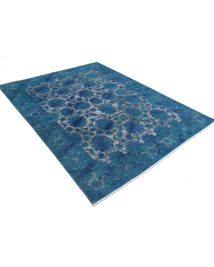 Onyx 6' 1" X 8' 1" Hand Knotted Wool Rug 6' 1" X 8' 1" (185 X 246) / Blue / Wool