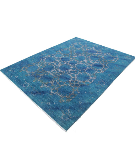 Onyx 6' 1" X 8' 1" Hand Knotted Wool Rug 6' 1" X 8' 1" (185 X 246) / Blue / Wool