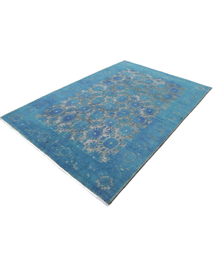 Onyx 5' 10" X 8' 9" Hand Knotted Wool Rug 5' 10" X 8' 9" (178 X 267) / Blue / Wool