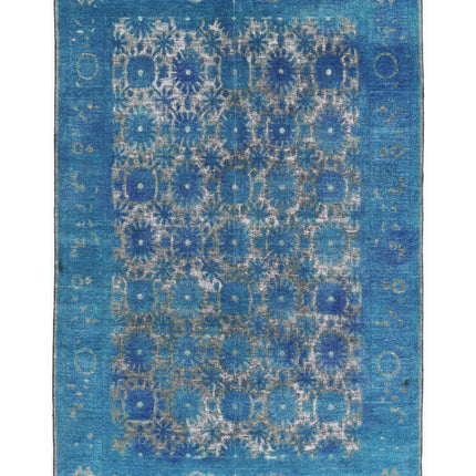 Onyx 5' 10" X 8' 9" Hand Knotted Wool Rug 5' 10" X 8' 9" (178 X 267) / Blue / Wool