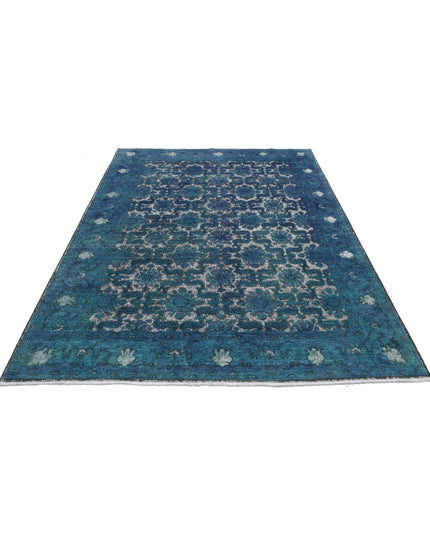 Onyx 5' 9" X 8' 6" Hand Knotted Wool Rug 5' 9" X 8' 6" (175 X 259) / Blue / Wool