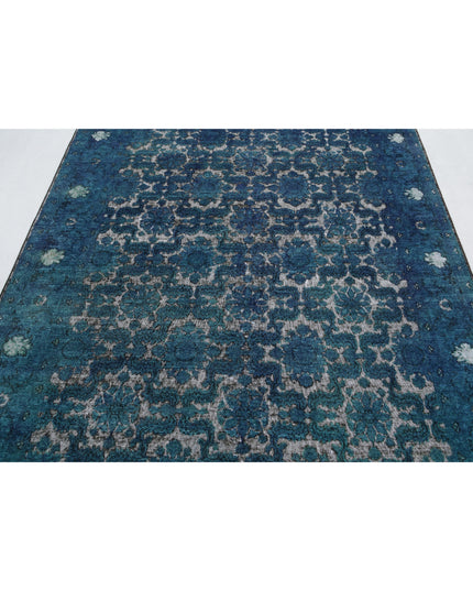 Onyx 5' 9" X 8' 6" Hand Knotted Wool Rug 5' 9" X 8' 6" (175 X 259) / Blue / Wool