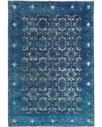 Onyx 5' 9" X 8' 6" Hand Knotted Wool Rug 5' 9" X 8' 6" (175 X 259) / Blue / Wool