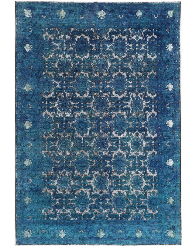 Onyx 5' 9" X 8' 6" Hand Knotted Wool Rug 5' 9" X 8' 6" (175 X 259) / Blue / Wool