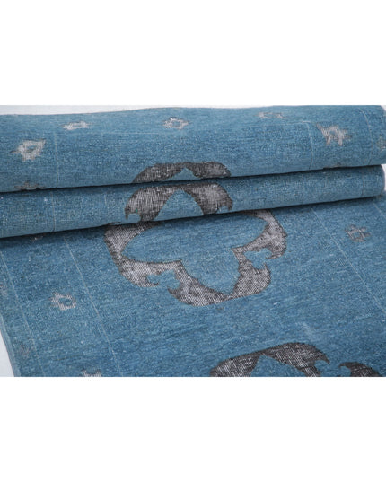 Onyx 2' 6" X 9' 9" Hand Knotted Wool Rug 2' 6" X 9' 9" (76 X 297) / Blue / Wool