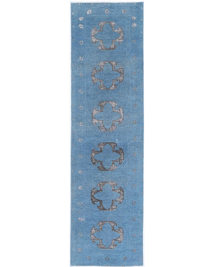 Onyx 2' 6" X 9' 9" Hand Knotted Wool Rug 2' 6" X 9' 9" (76 X 297) / Blue / Wool