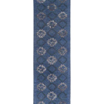 Onyx 3' 10" X 14' 2" Hand Knotted Wool Rug 3' 10" X 14' 2" (117 X 432) / Blue / Wool