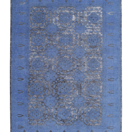Onyx 9' 6" X 13' 6" Hand Knotted Wool Rug 9' 6" X 13' 6" (290 X 411) / Blue / Wool