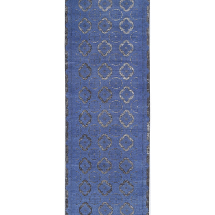 Onyx 6' 3" X 20' 4" Hand Knotted Wool Rug 6' 3" X 20' 4" (191 X 620) / Blue / Wool