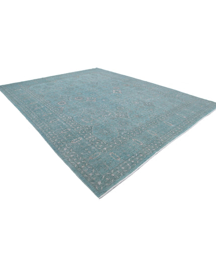 Onyx 12' 0" X 14' 9" Hand Knotted Wool Rug 12' 0" X 14' 9" (366 X 450) / Green / Wool