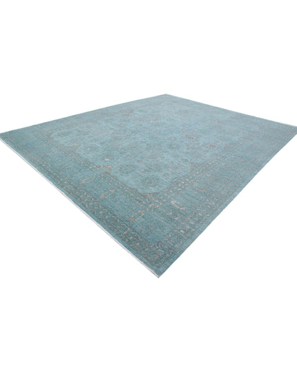 Onyx 12' 0" X 14' 9" Hand Knotted Wool Rug 12' 0" X 14' 9" (366 X 450) / Green / Wool