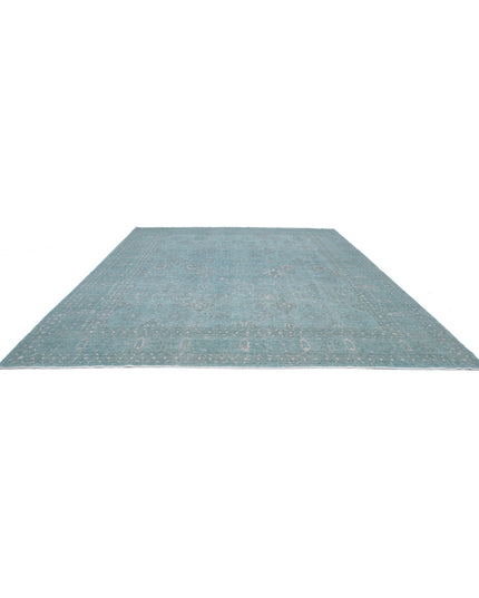 Onyx 12' 0" X 14' 9" Hand Knotted Wool Rug 12' 0" X 14' 9" (366 X 450) / Green / Wool