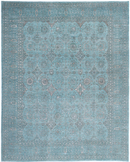 Onyx 12' 0" X 14' 9" Hand Knotted Wool Rug 12' 0" X 14' 9" (366 X 450) / Green / Wool