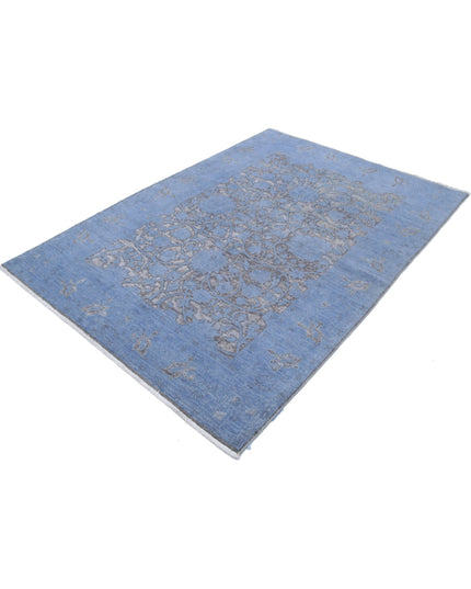 Onyx 4' 10" X 6' 11" Hand Knotted Wool Rug 4' 10" X 6' 11" (147 X 211) / Blue / Wool