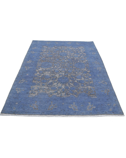 Onyx 4' 10" X 6' 11" Hand Knotted Wool Rug 4' 10" X 6' 11" (147 X 211) / Blue / Wool