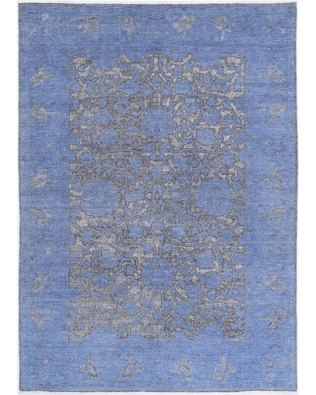 Onyx 4' 10" X 6' 11" Hand Knotted Wool Rug 4' 10" X 6' 11" (147 X 211) / Blue / Wool