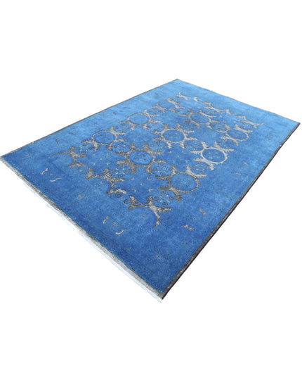 Onyx 5' 10" X 7' 8" Hand Knotted Wool Rug 5' 10" X 7' 8" (178 X 234) / Blue / Wool