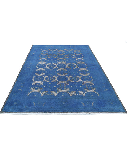 Onyx 5' 10" X 7' 8" Hand Knotted Wool Rug 5' 10" X 7' 8" (178 X 234) / Blue / Wool