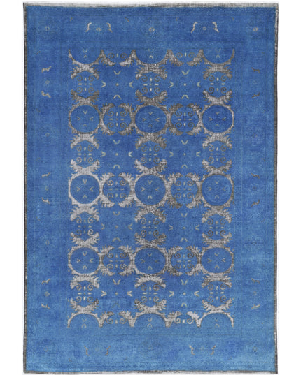 Onyx 5' 10" X 7' 8" Hand Knotted Wool Rug 5' 10" X 7' 8" (178 X 234) / Blue / Wool