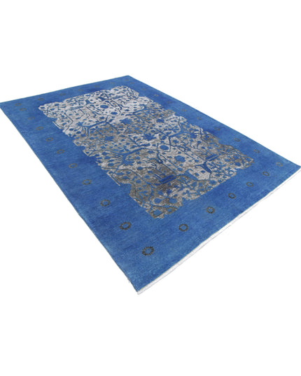 Onyx 5' 11" X 8' 4" Hand Knotted Wool Rug 5' 11" X 8' 4" (180 X 254) / Blue / Wool