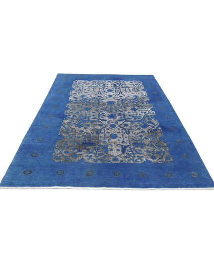 Onyx 5' 11" X 8' 4" Hand Knotted Wool Rug 5' 11" X 8' 4" (180 X 254) / Blue / Wool