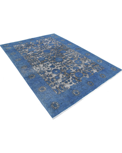 Onyx 6' 2" X 8' 6" Hand Knotted Wool Rug 6' 2" X 8' 6" (188 X 259) / Blue / Wool