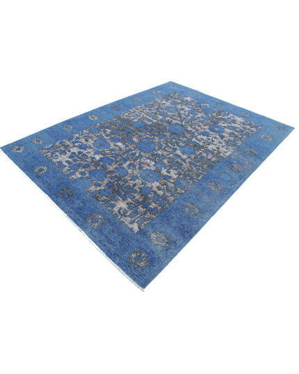 Onyx 6' 2" X 8' 6" Hand Knotted Wool Rug 6' 2" X 8' 6" (188 X 259) / Blue / Wool