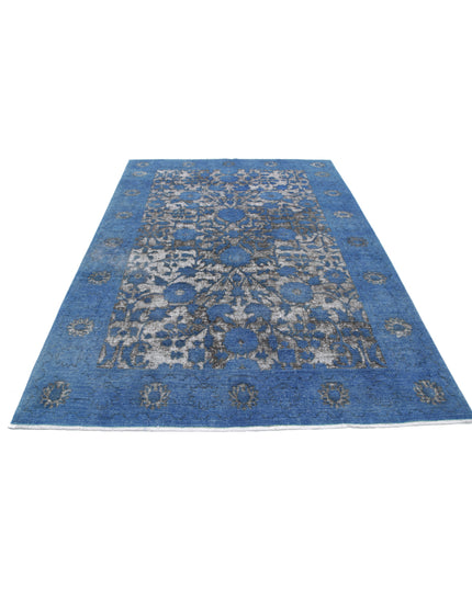 Onyx 6' 2" X 8' 6" Hand Knotted Wool Rug 6' 2" X 8' 6" (188 X 259) / Blue / Wool
